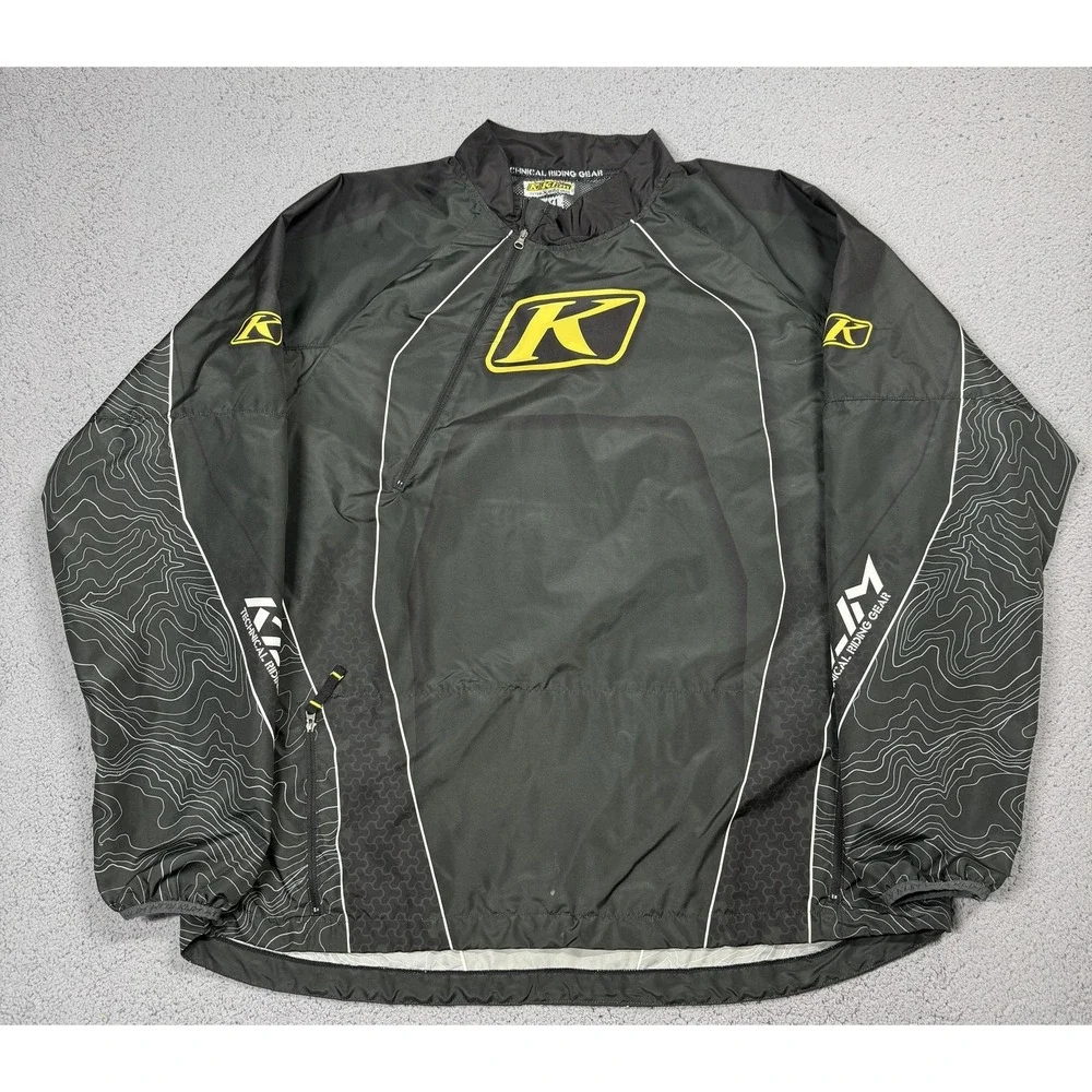 KLIM Jacket Mens 2XL Black 1/4 Zip Windbreaker Technical Riding Gear Moto
